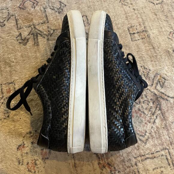 TAFT Sneaker Black Woven Leather EU 39 Low Top Men's Casual Lace-up Sneaker - Picture 8 of 13